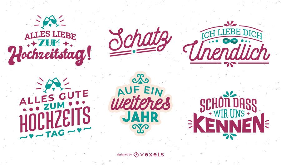 German Anniversary Lettering Set - Vector Download