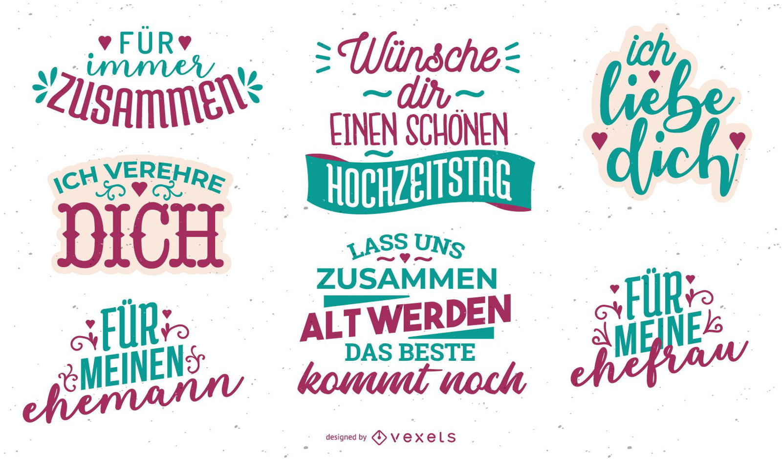 German Anniversary Lettering Design