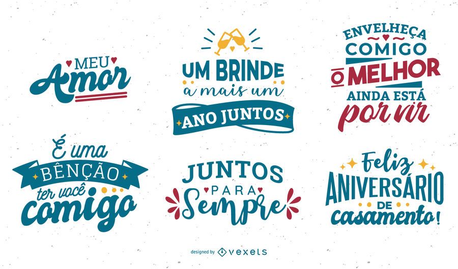 Conjunto de Design de Aniversário Português Conjunto de Design de Aniversário Português