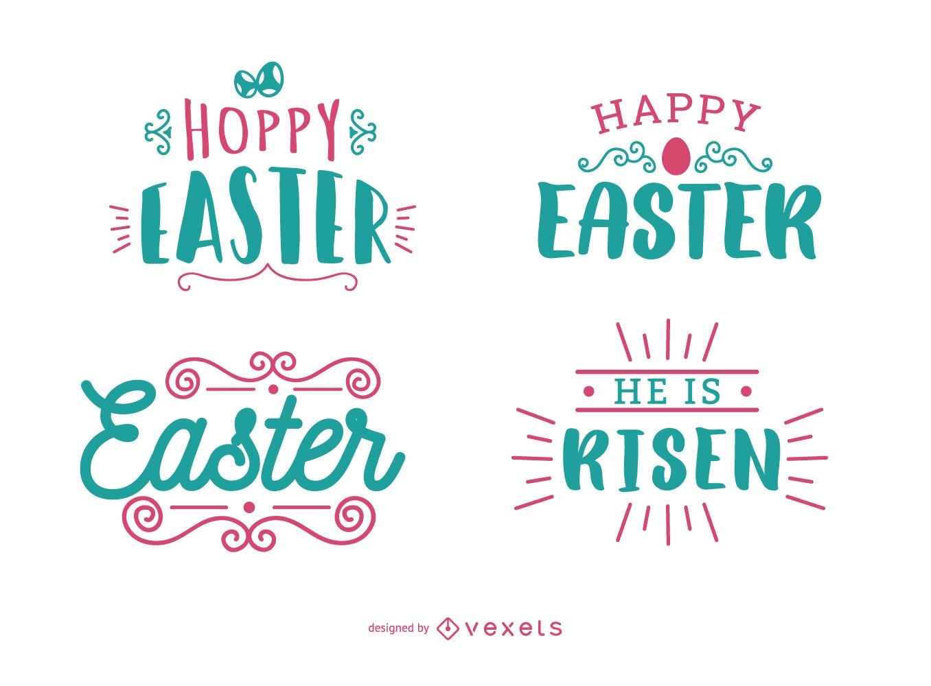 Easter Greeting Lettering Set