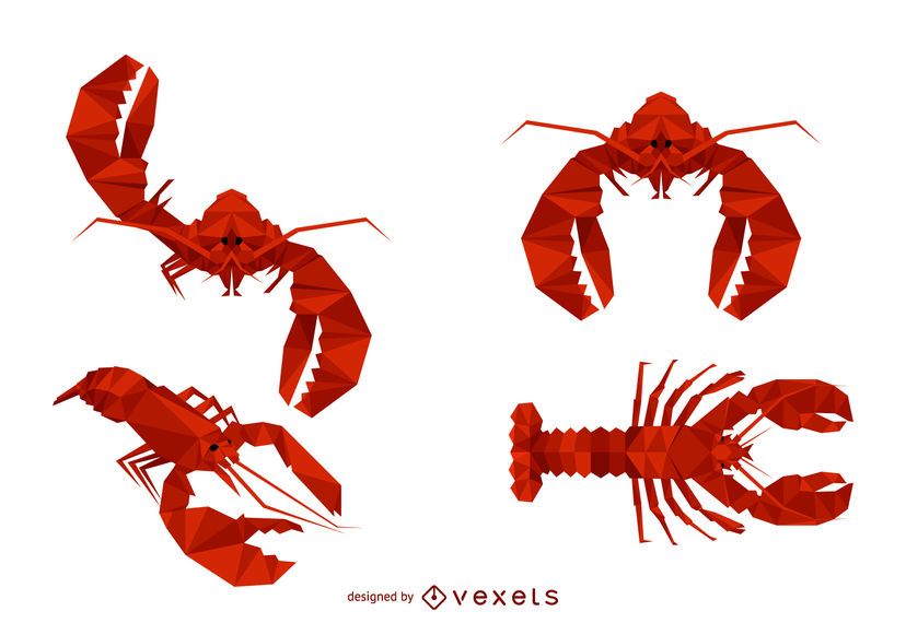 Lobster Polygonal Illustration Lobster Polygonal Illustration