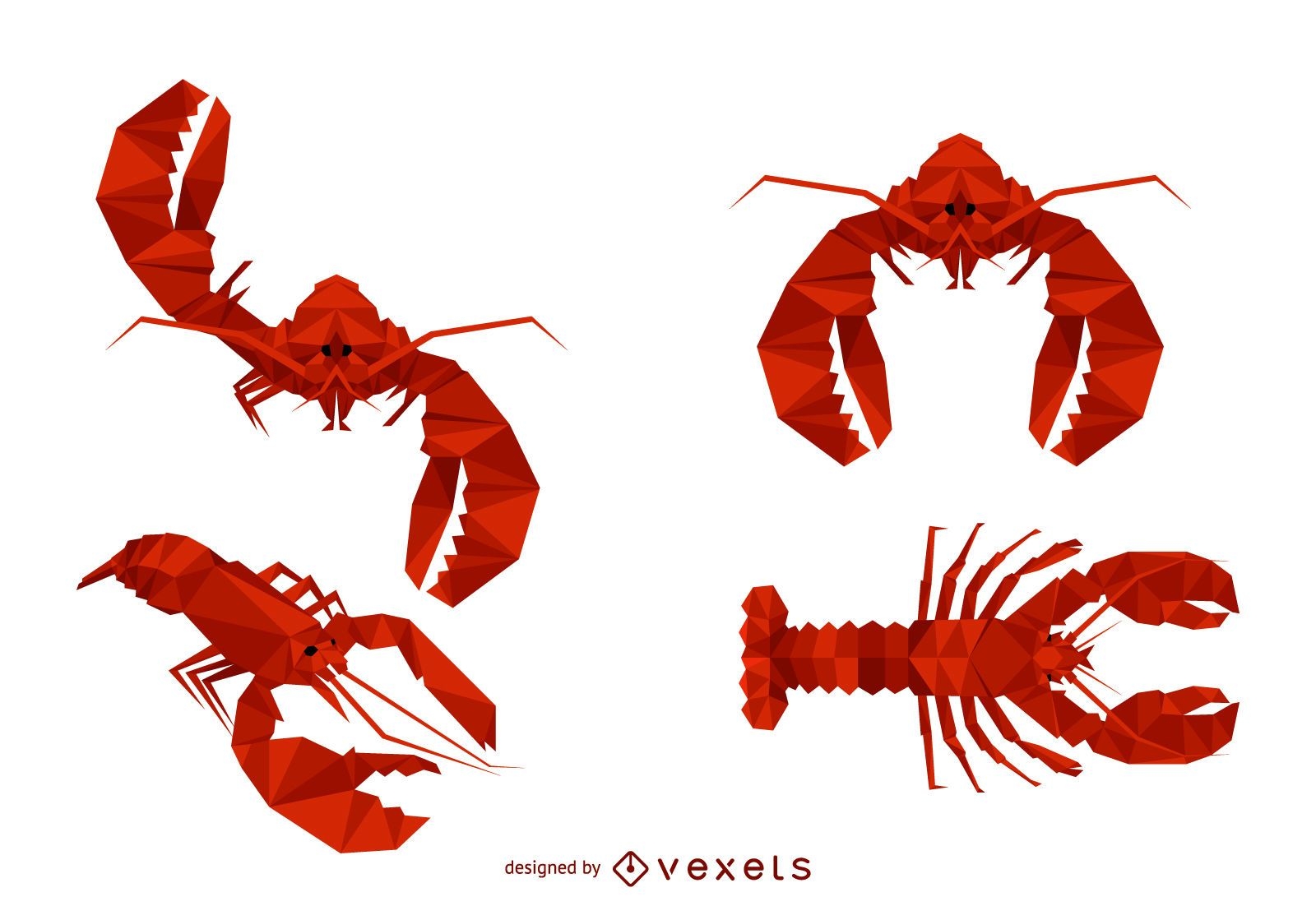 Lobster Polygonal Illustration 
