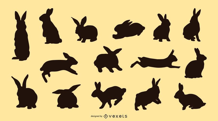Download Rabbit Silhouette Set - Vector download