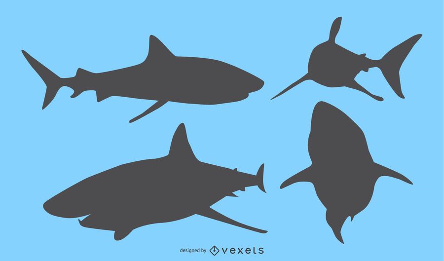 Shark Silhouette Set Shark Silhouette Set