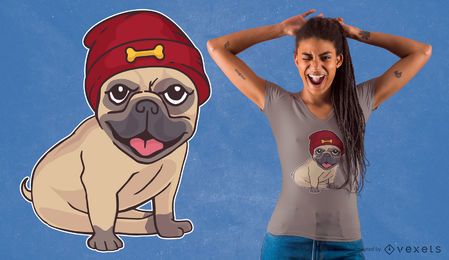 Beanie Hat Pug T-Shirt Design Beanie Hat Pug T-Shirt Design