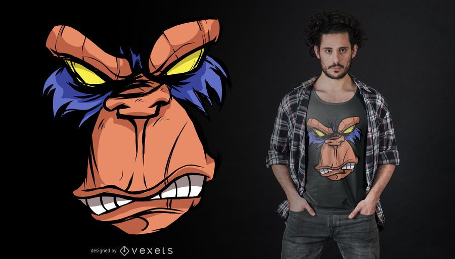 Angry Ape T-Shirt Design Angry Ape T-Shirt Design