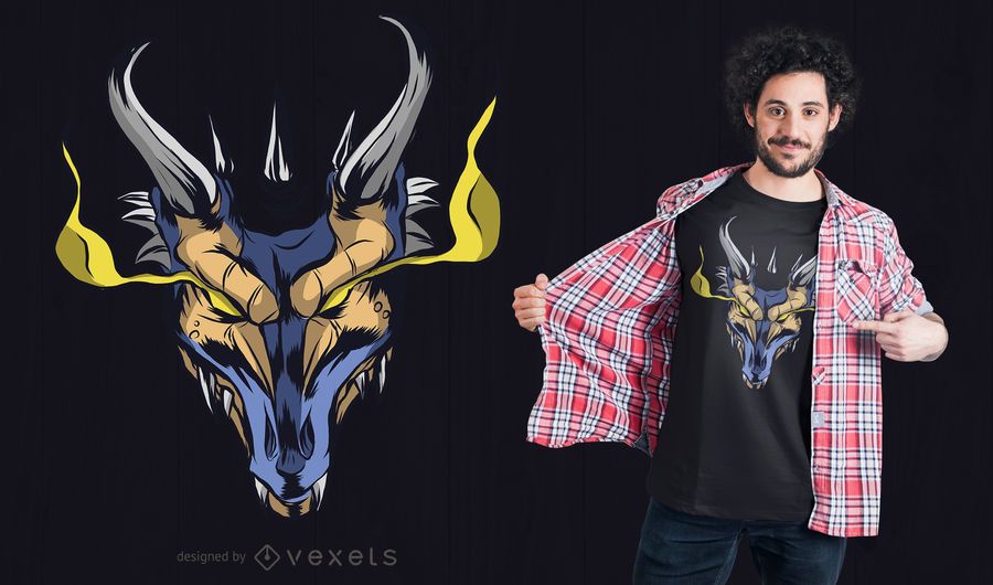 Diseño de camiseta de dragón poderoso Diseño de camiseta de dragón poderoso
