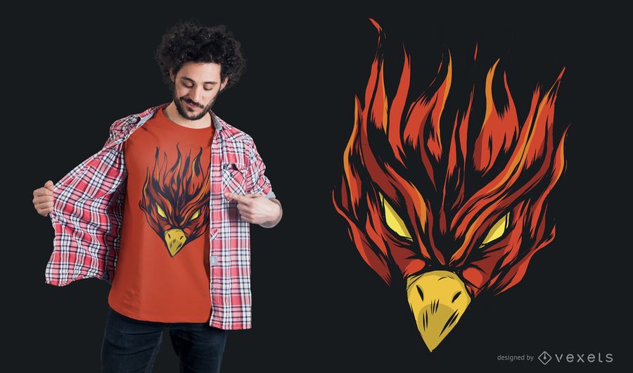 Projeto ardente forte do t-shirt de Phoenix Projeto ardente forte do t-shirt de Phoenix
