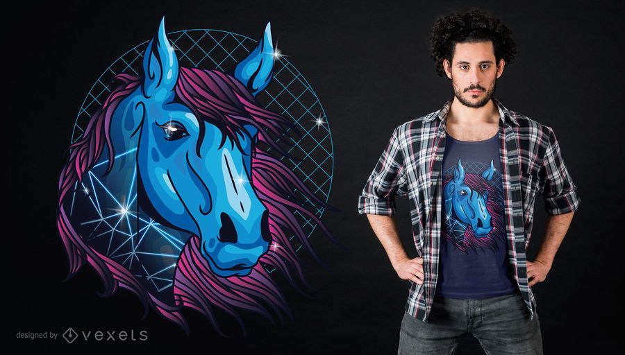 Neonpferd T-Shirt Design Neonpferd T-Shirt Design