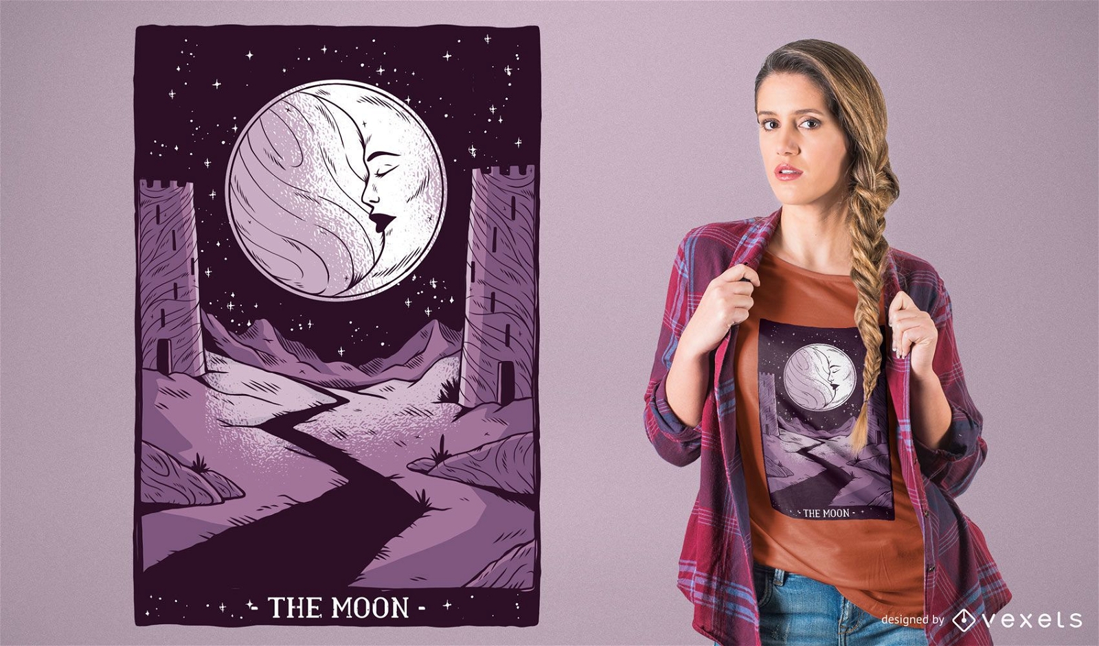 Das Moon Tarot T-Shirt Design
