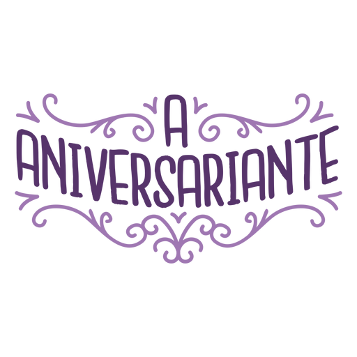 A aniversariante lettering PNG Design