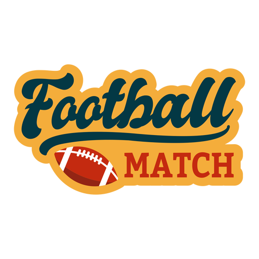American football sticker PNG Design