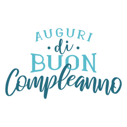 Letras de Auguri di buon compleanno Desenho PNG