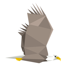 Águia careca voando baixo Desenho PNG