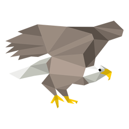 Águia careca poli baixa Desenho PNG