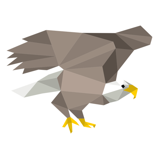 Bald eagle low poly PNG Design