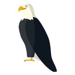 Bald eagle side view flat PNG Design