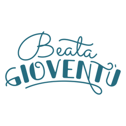 Letras de Beata Gioventu Diseño PNG