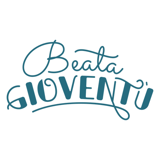 Beata gioventu lettering PNG Design
