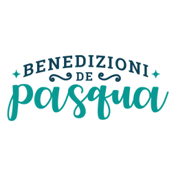 Benedizioni de pasqua lettering PNG Design