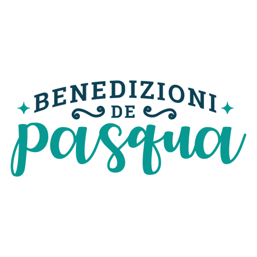 Letras de Benedizioni de pasqua. Diseño PNG