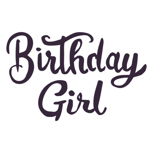 Birthday girl lettering PNG Design