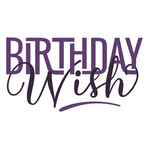 Birthday Wish Lettering Transparent Png And Svg Vector File