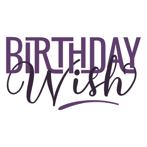 Birthday wish lettering