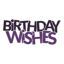 Letras de deseos de cumpleaños Diseño PNG