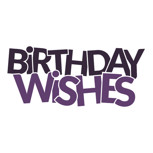 Birthday wishes lettering PNG Design