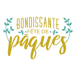 Bondissante fete de paquez lettering PNG Design