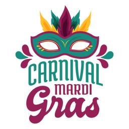 Karneval Karneval Domino Maske Schriftzug PNG-Design