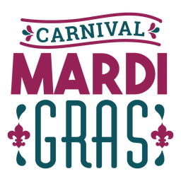 Carnival mardi gras lettering PNG Design