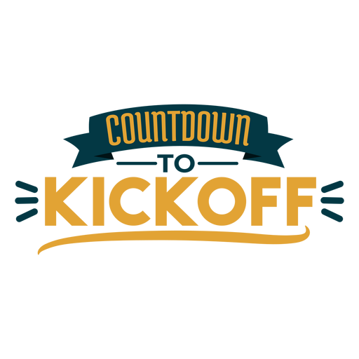 Countdown to kickoff badge PNG Design