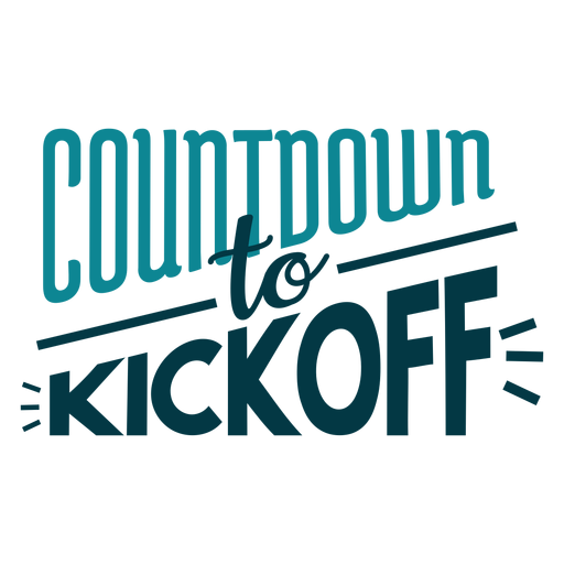Countdown to kickoff label PNG Design