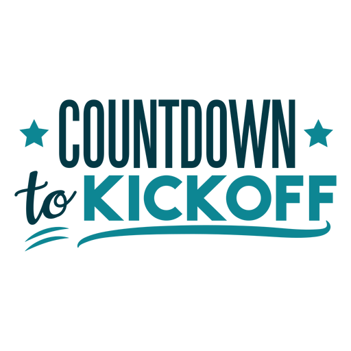 Countdown To Kickoff Lettering - Transparent PNG & SVG Vector File