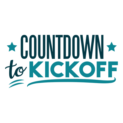 Countdown to kickoff lettering PNG Design