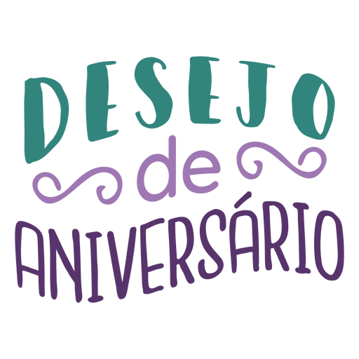 Desejo de Aniversario-Schriftzug PNG-Design