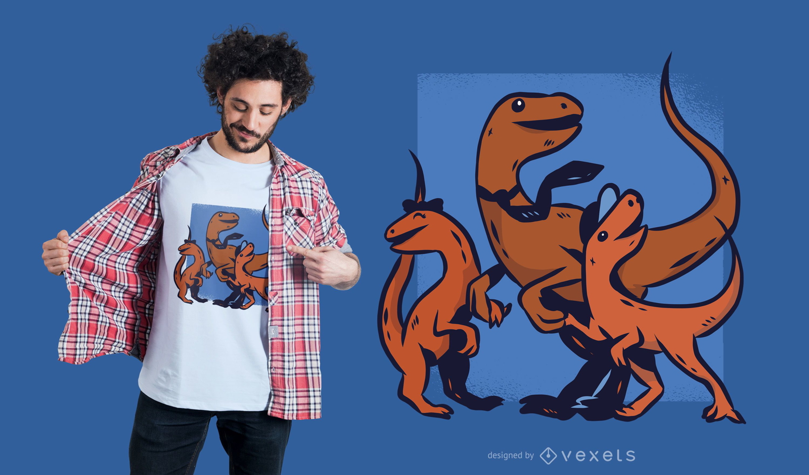 Design de camiseta do pai dinossauro