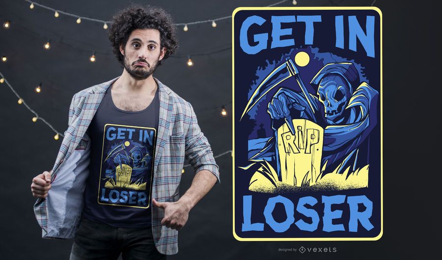 Funny Grim Reaper T-Shirt Design Funny Grim Reaper T-Shirt Design