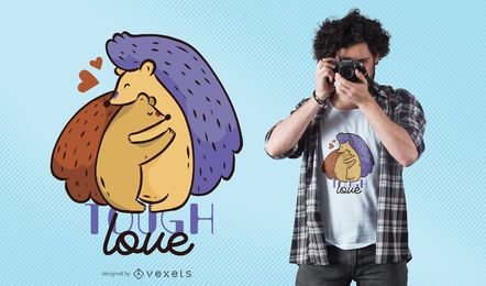 Tough Hedgehog Love T-Shirt Design Tough Hedgehog Love T-Shirt Design