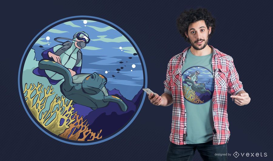 Scuba Diver T-Shirt Design Scuba Diver T-Shirt Design