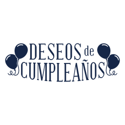 Deseos de cumpleanos-Schriftzug PNG-Design