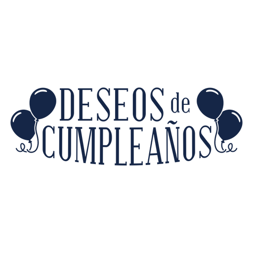 Deseos de cumpleanos-Schriftzug PNG-Design