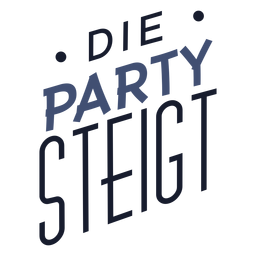 Die party steigt lettering Desenho PNG