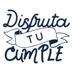 Disputa tu cumple lettering Desenho PNG