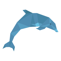 Golfinho saltando lowpoly Desenho PNG