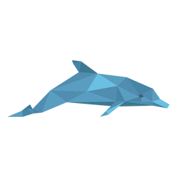 Dolphin side view lowpoly PNG Design Transparent PNG