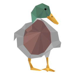Duck front view lowpoly PNG Design