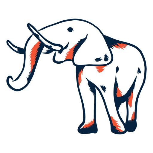 Icono de elefante duotono